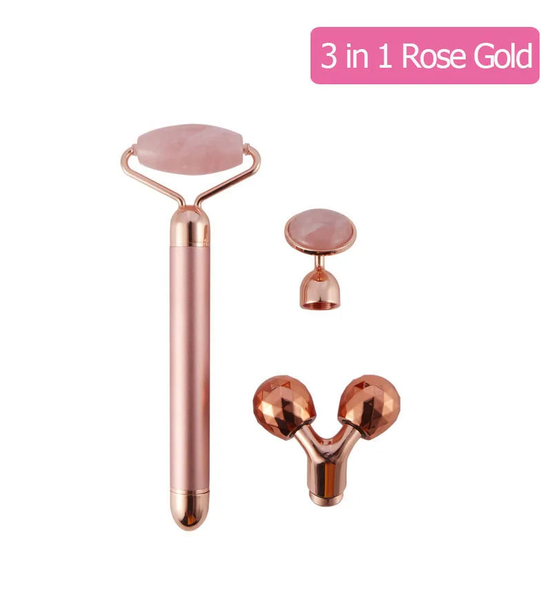 24K Gold Vibrating Face Roller