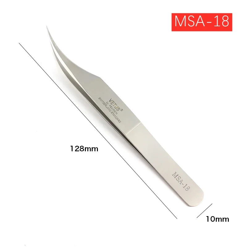 Vetus Premium Eyelash Tweezers – Fine Tip Tool