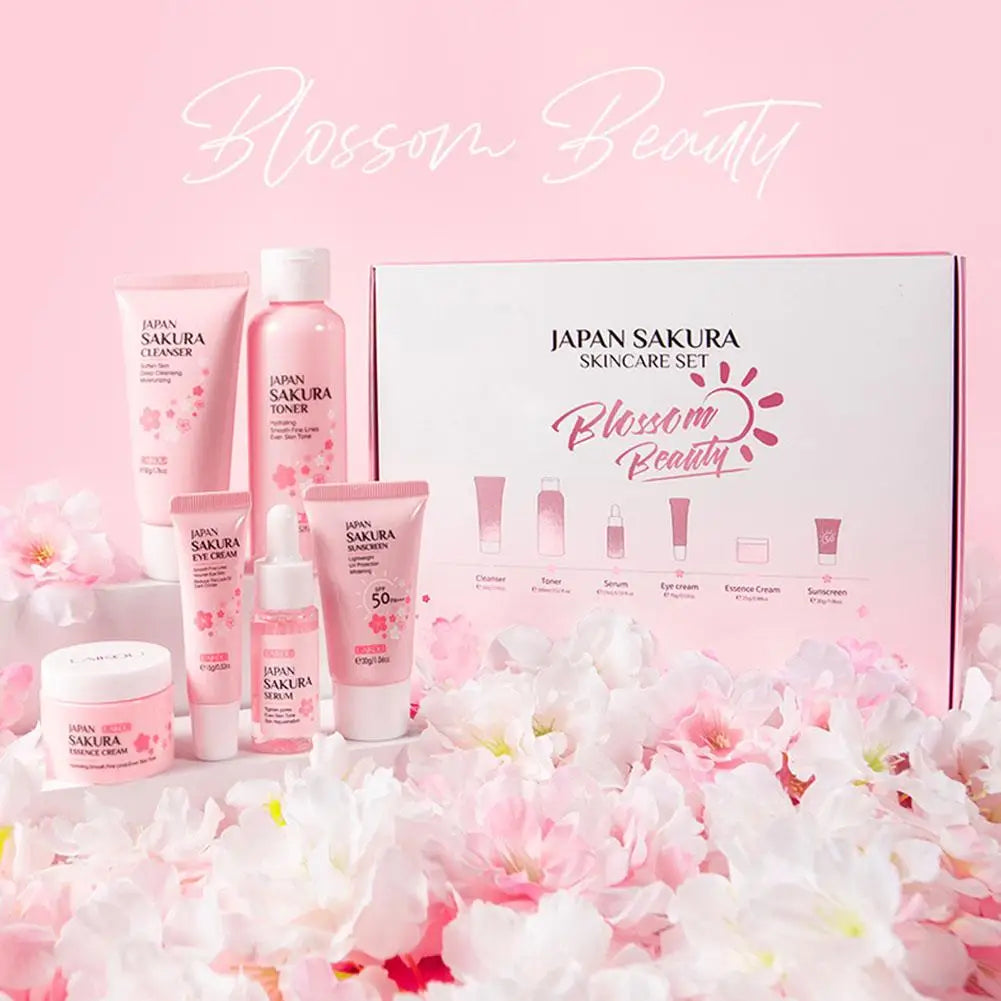 Sakura Skincare Set – 6pcs Anti-Aging & Whitening Care