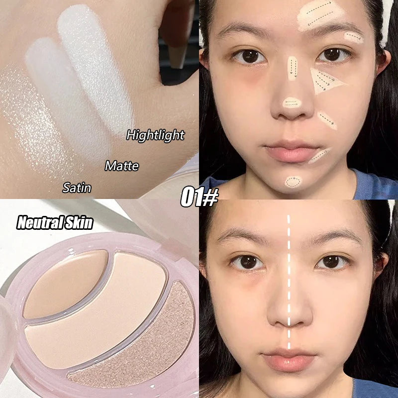 3-Color Highlighter Palette