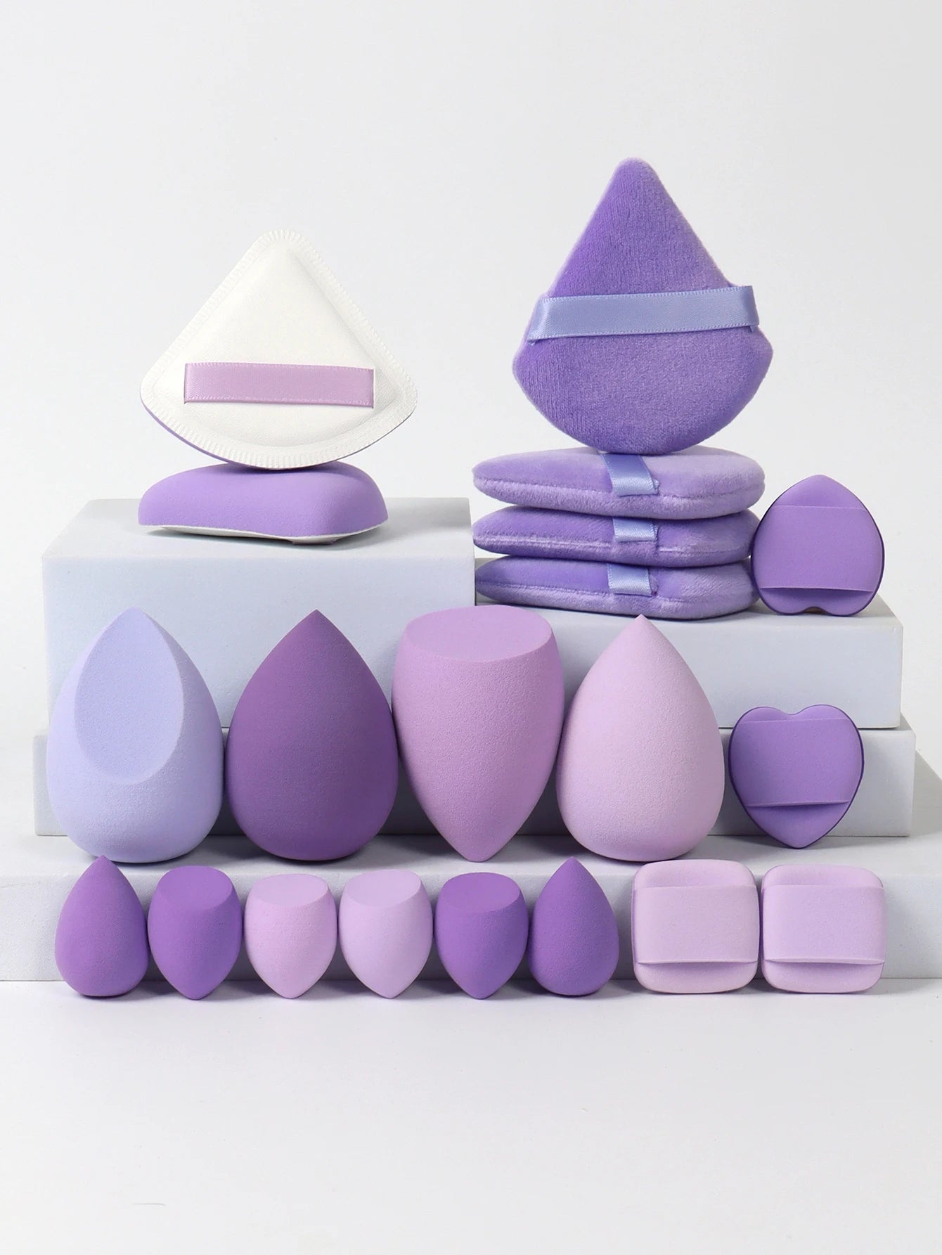 20PCS Pink Makeup Sponge Set – Foundation & Powder Puff