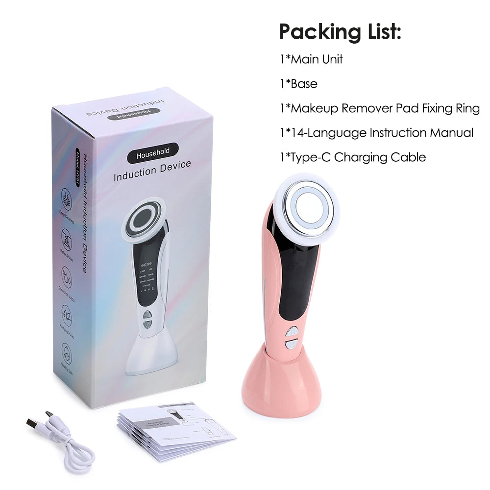 Multifunctional Facial Massager EMS Facial Beauty Massage Device Face Cleaning LED Skin Rejuvenation Lifting Tighten Care