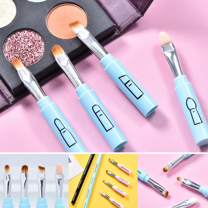 4-in-1 Detachable Makeup Brush Set – Travel Brushes