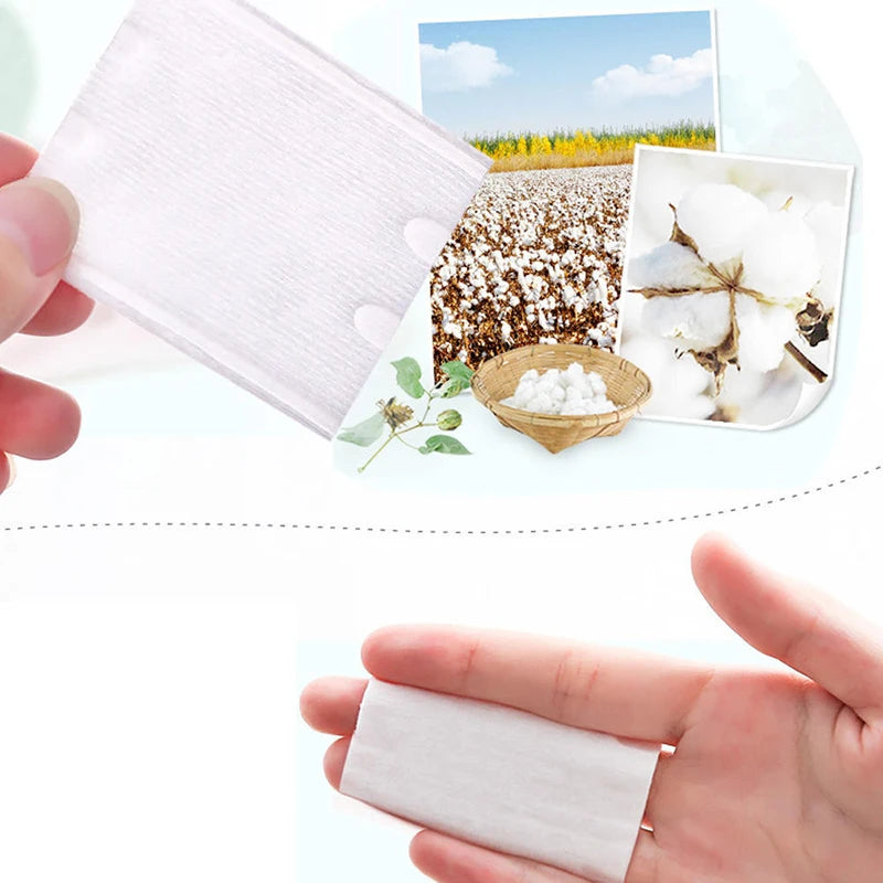 64PCS Makeup Remover Cotton Pads – Disposable Pack