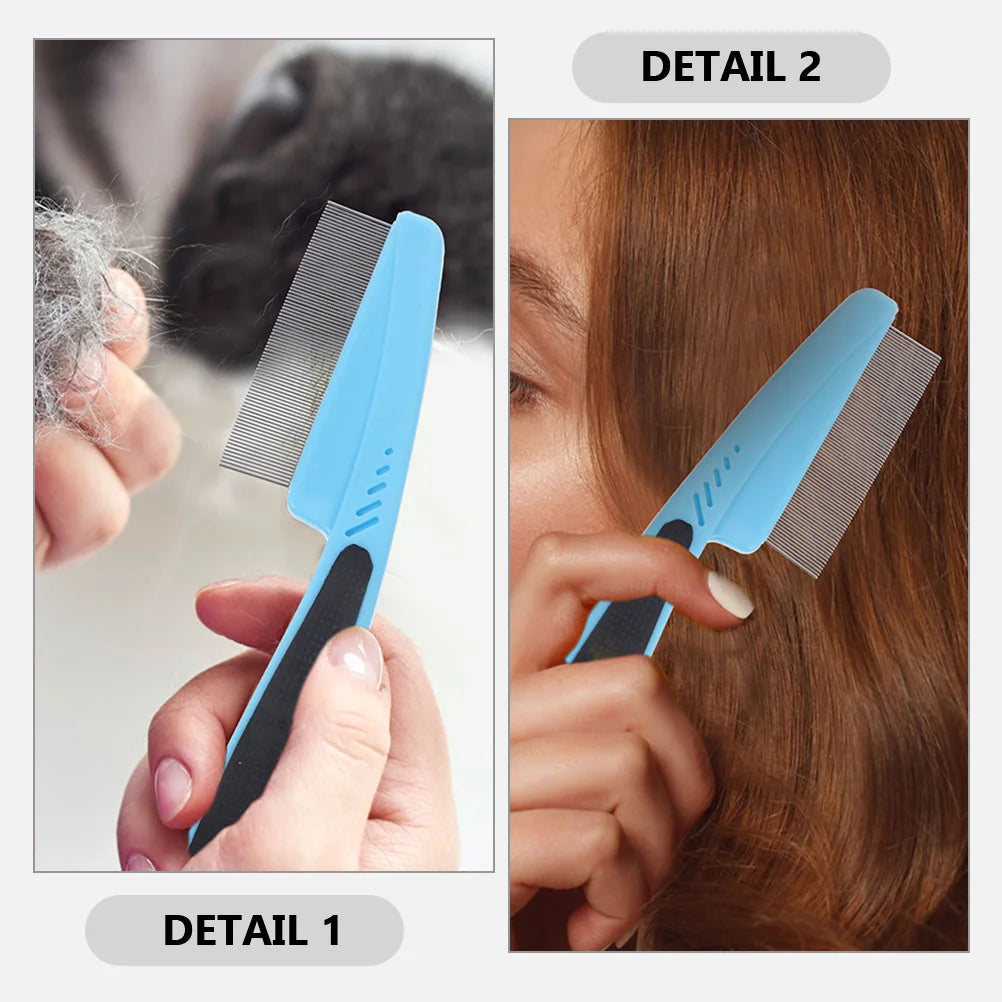 2-Piece Stainless Steel Fine Tooth Comb – Dandruff Remover