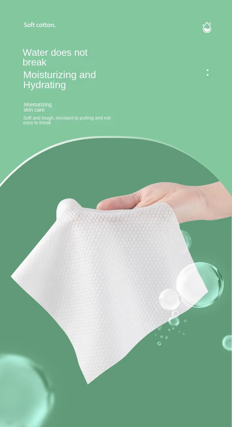 100PCS Disposable Cotton Face Towels – Soft & Extractable