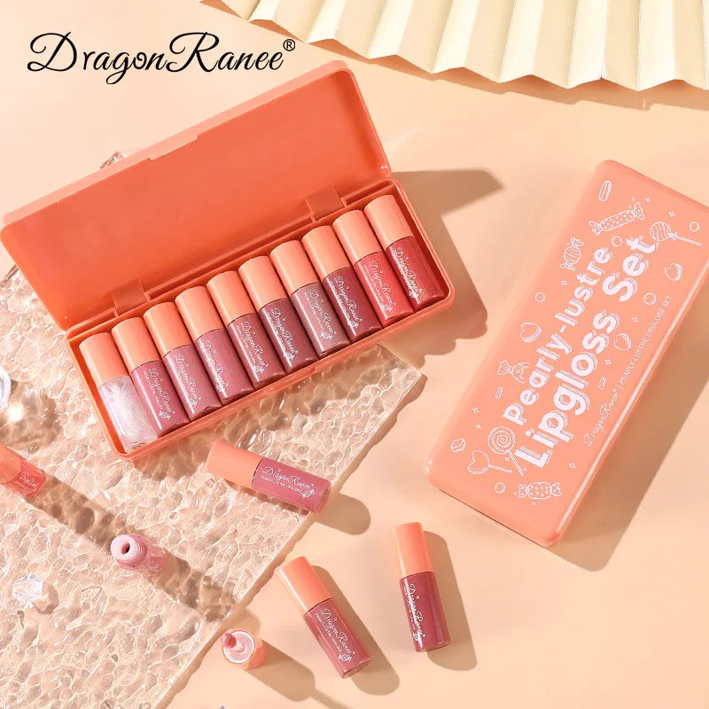 Dragon Ranee 10 Colors Lip Glaze Set – Moisturizing Gloss