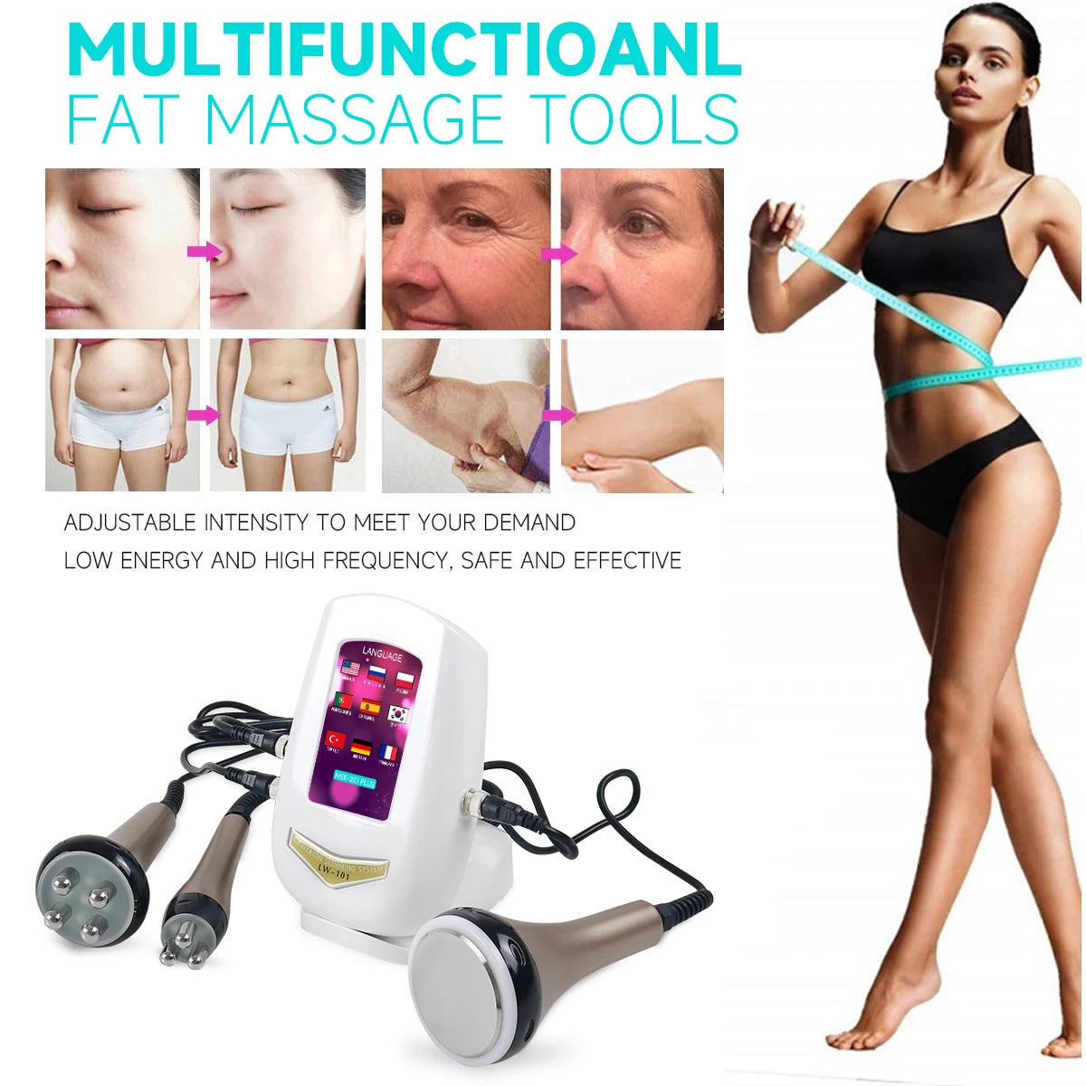 MEISIKANG 3-in-1 Cavitation Ultrasonic Machine – Body & Face Care