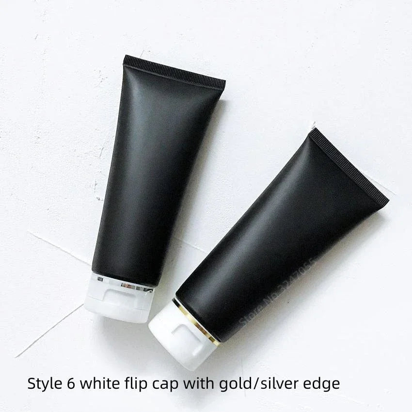 Empty Matte Black Tubes – 100ml Cosmetic Squeeze Bottles
