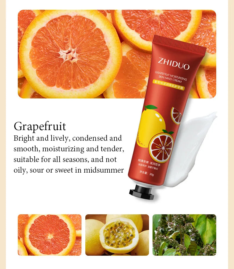 10PCS Fruit & Flower Hand Cream Set – Moisturizing & Nourishing