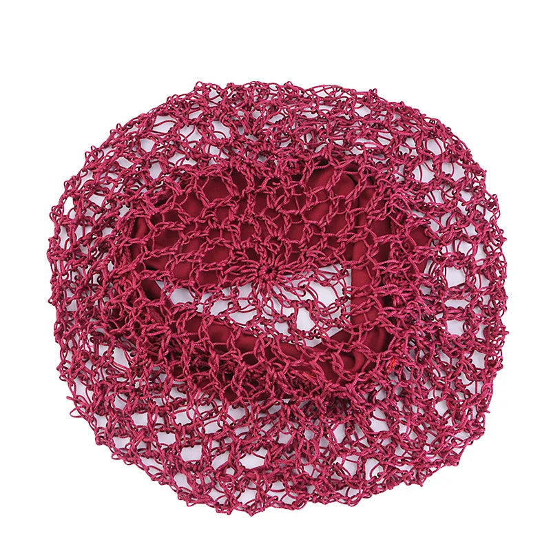 Women’s Crochet Hair Snood – Wide Band Mesh Wig Cap