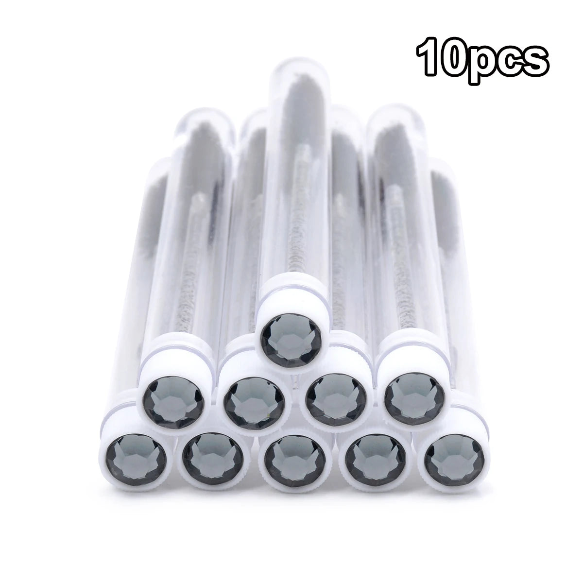 10PCS Diamond Eyelash Brushes – Spoolies & Wands