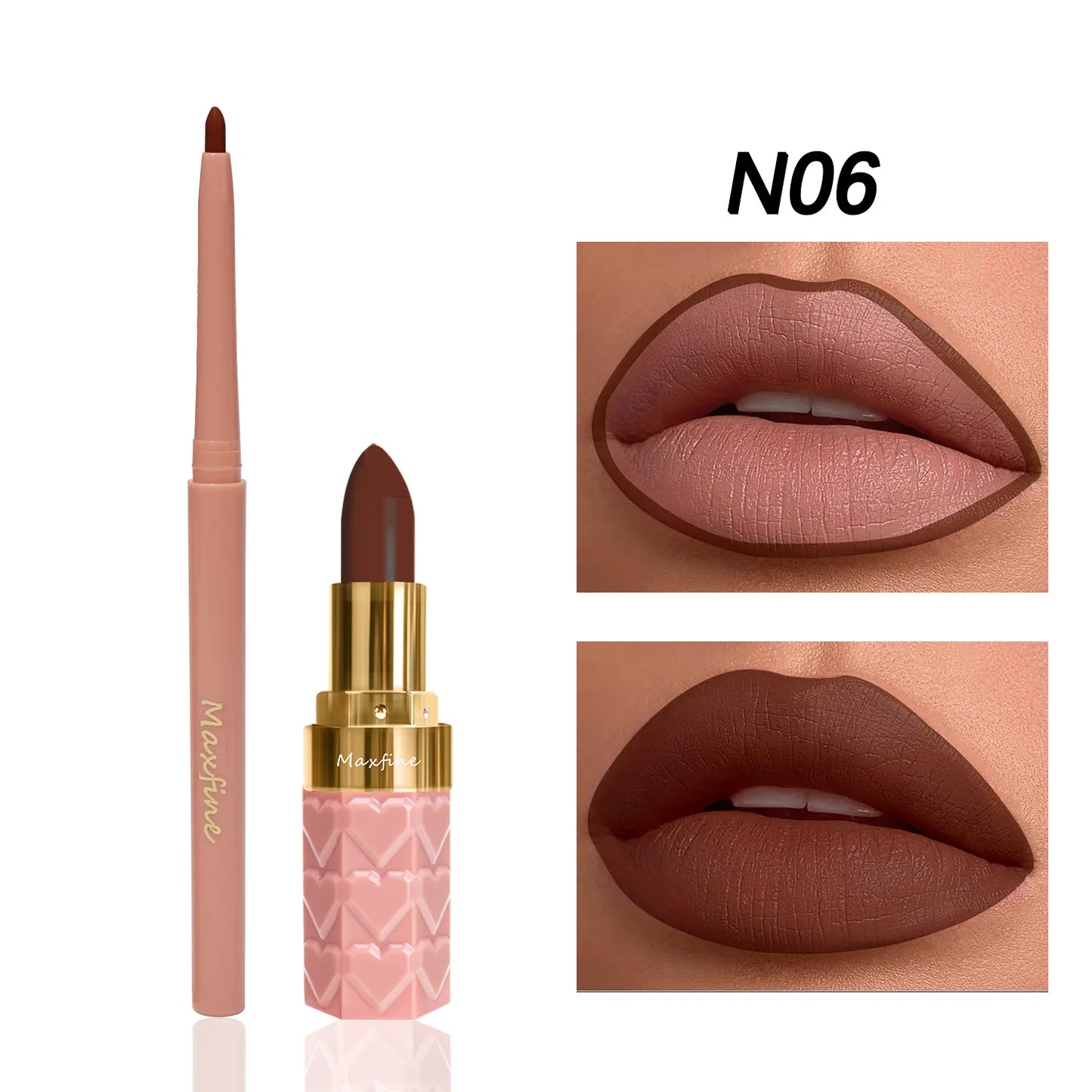 Velvet Matte Lip Liner Set – Waterproof Lipstick