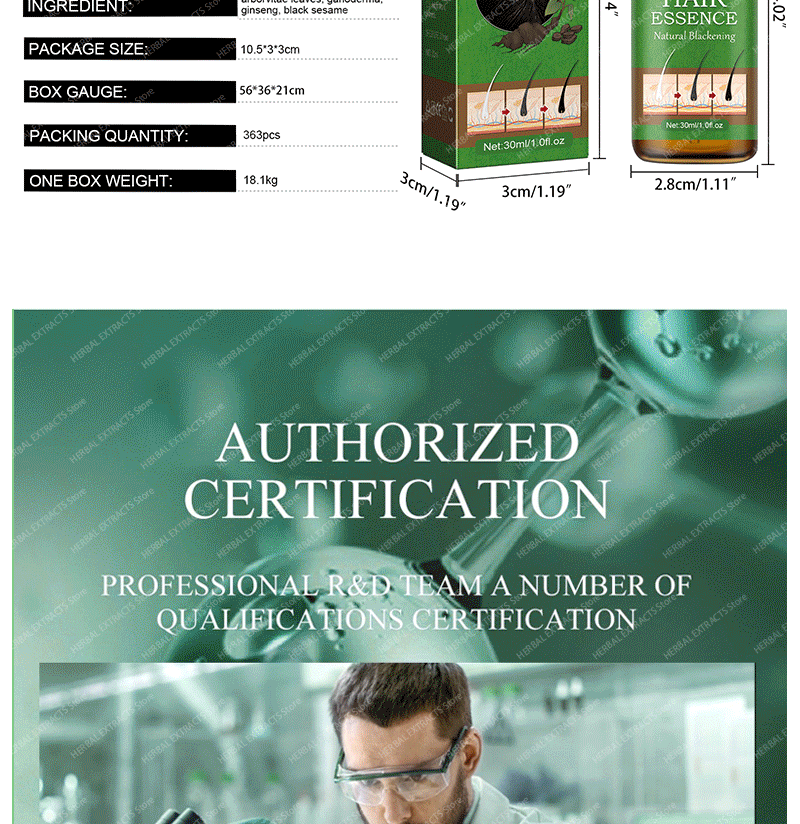Anti-Grey Hair Cream – Natural Black Color Restorer