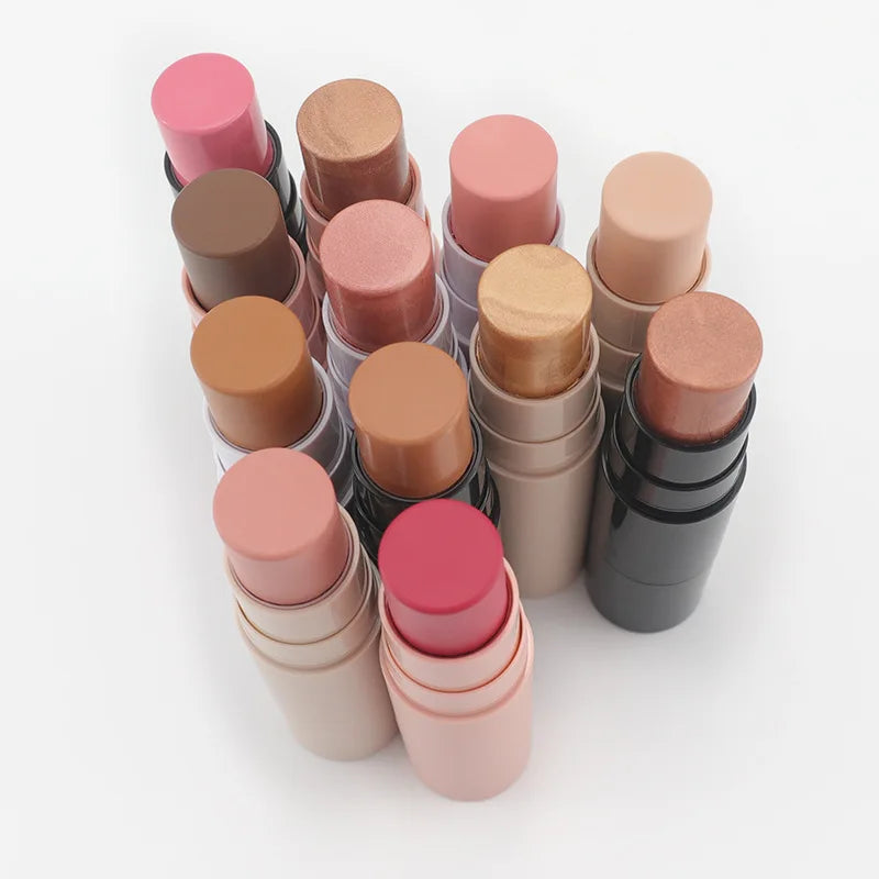 Black Tube Blush Stick with Brush – Private Label Cream Blusher