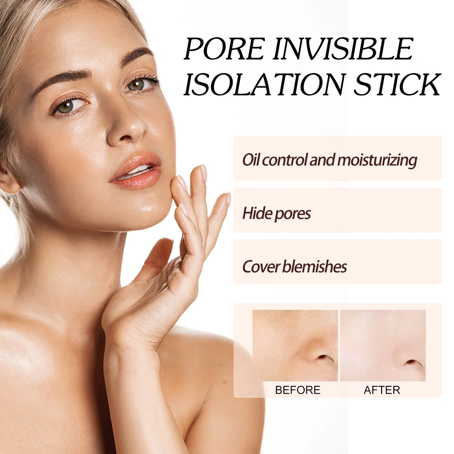 Invisible Pore Stick – Matte Waterproof Face Concealer Base