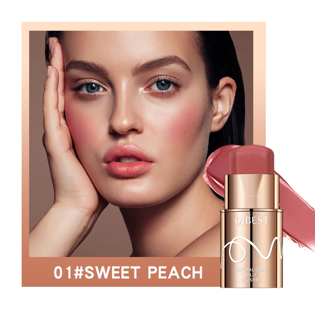 QIBEST Cream Blush Stick – Matte Multi-Use Face & Lip Tint