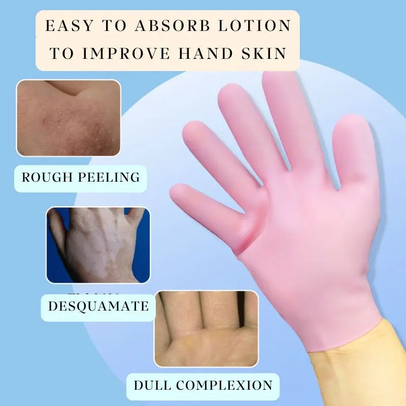 Anti-Slip Silicone Moisturizing Gloves – Repair Dry Hands
