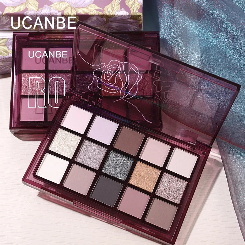 15-Color Eyeshadow Palette – Matte & Smoky Earth Shades