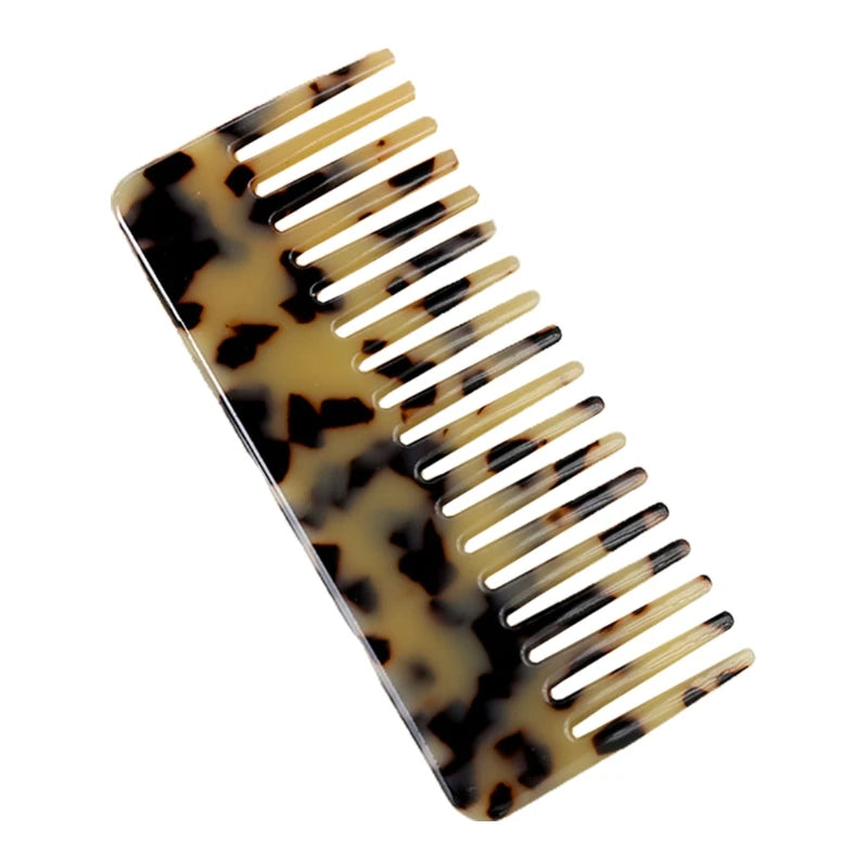 Wide Large Tooth Pocket Hair Comb Cellulose Acetate Detangling Hairbrush Tortoise for Shell Anti-static Hairdressing Dropship