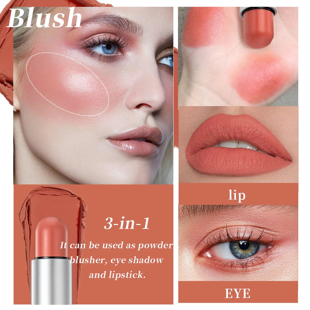 QIBEST Highlight & Contour Stick – Waterproof Cream Blusher