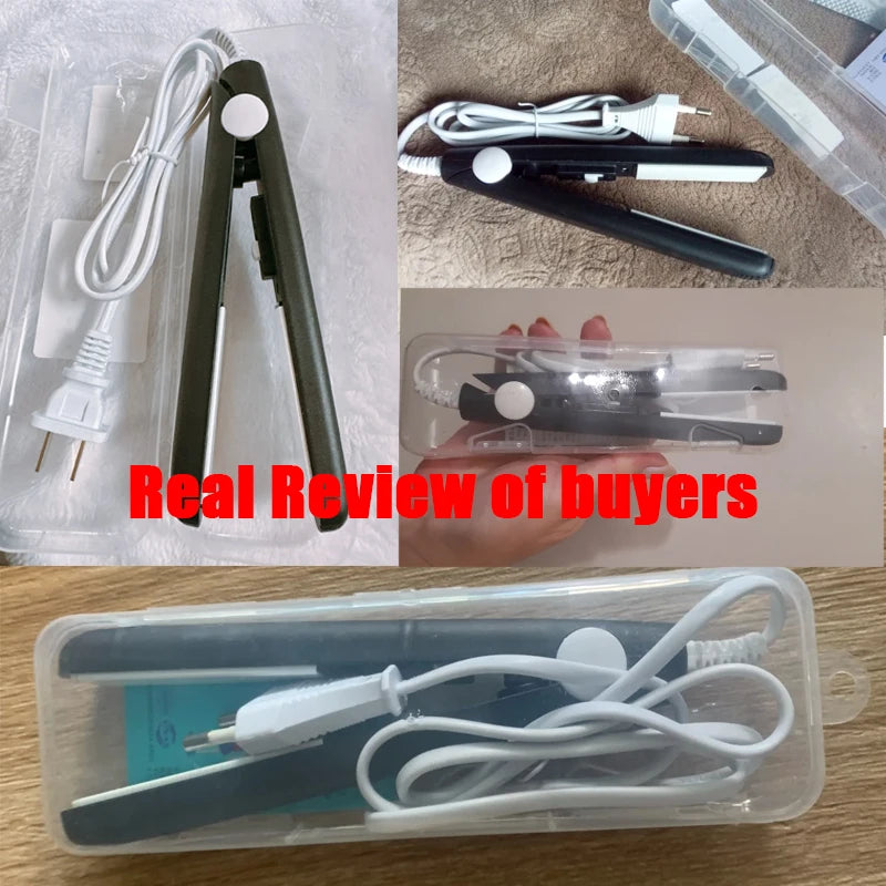 Mini Ceramic Flat Iron – Portable Hair Straightener Curler