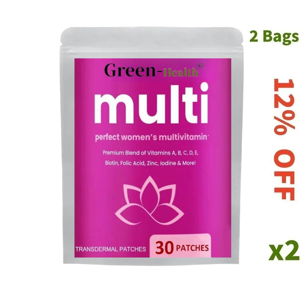 Women’s Multivitamin Patches – Vitamins A–E, Biotin, Energy (30 Pcs)