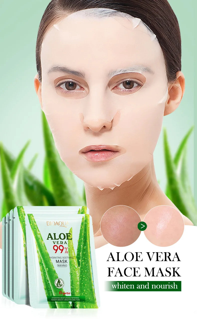BIOAQUA Aloe Vera Face Masks (5/10pcs)