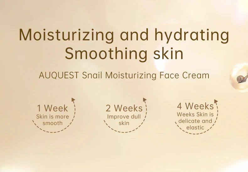 AUQUEST Snail Collagen Face Cream Whitening Moisturizing Anti Aging Facial Cream Skin Care Products