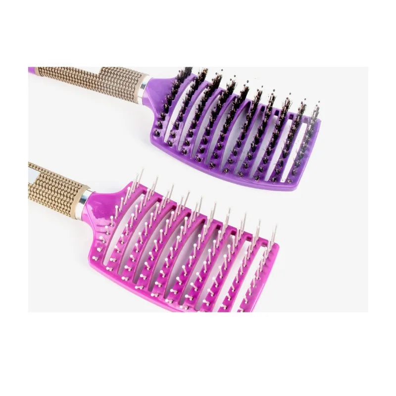 Flexible Wet & Dry Hair Brush – Soft Pin Detangling Comb