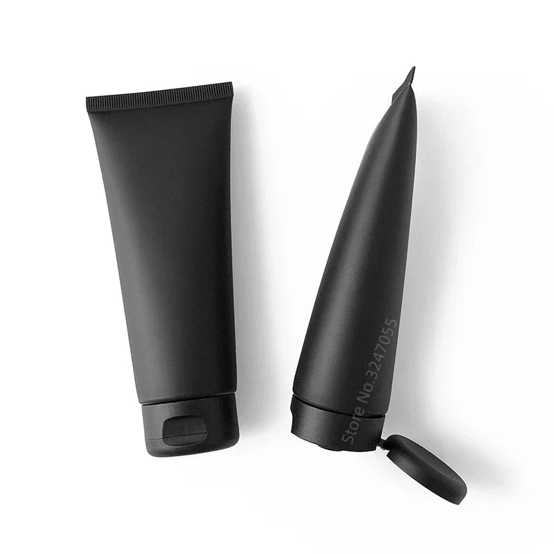 Empty Matte Black Tubes – 100ml Cosmetic Squeeze Bottles