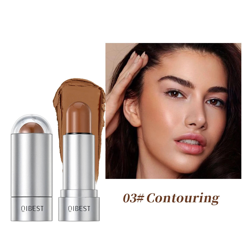 QIBEST Highlight & Contour Stick – Waterproof Cream Blusher