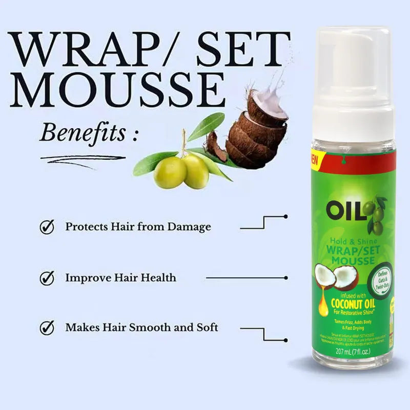 Curl Defining Foam – Olive Oil Wrap Mousse for Wigs