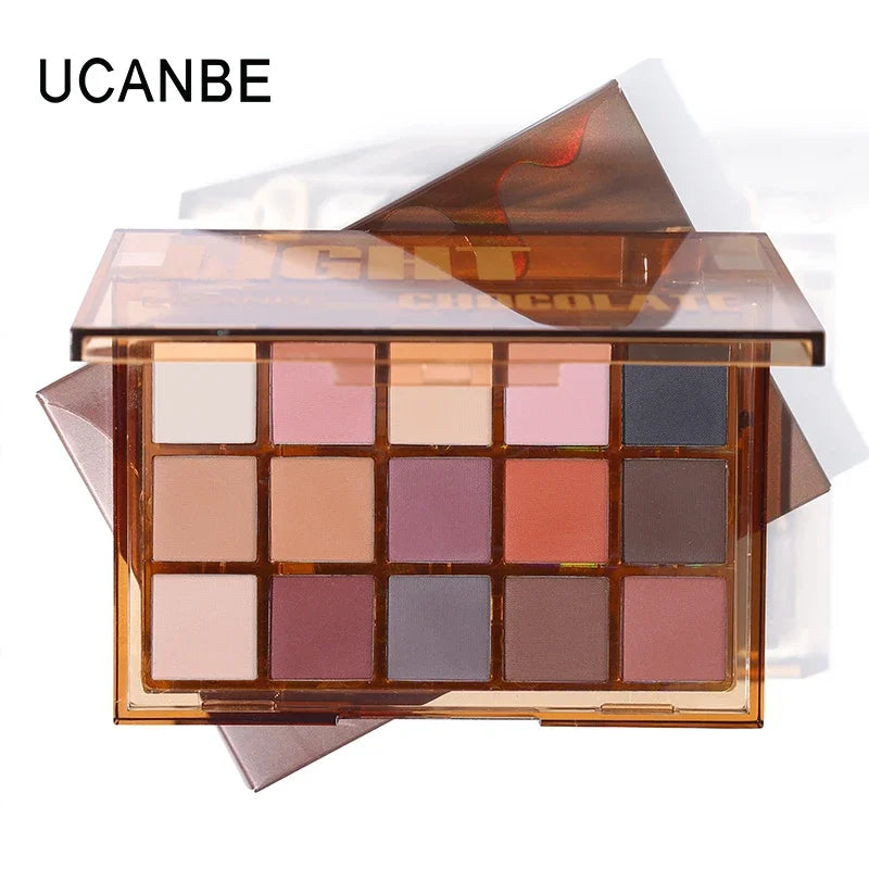 15-Color Eyeshadow Palette – Matte & Smoky Earth Shades