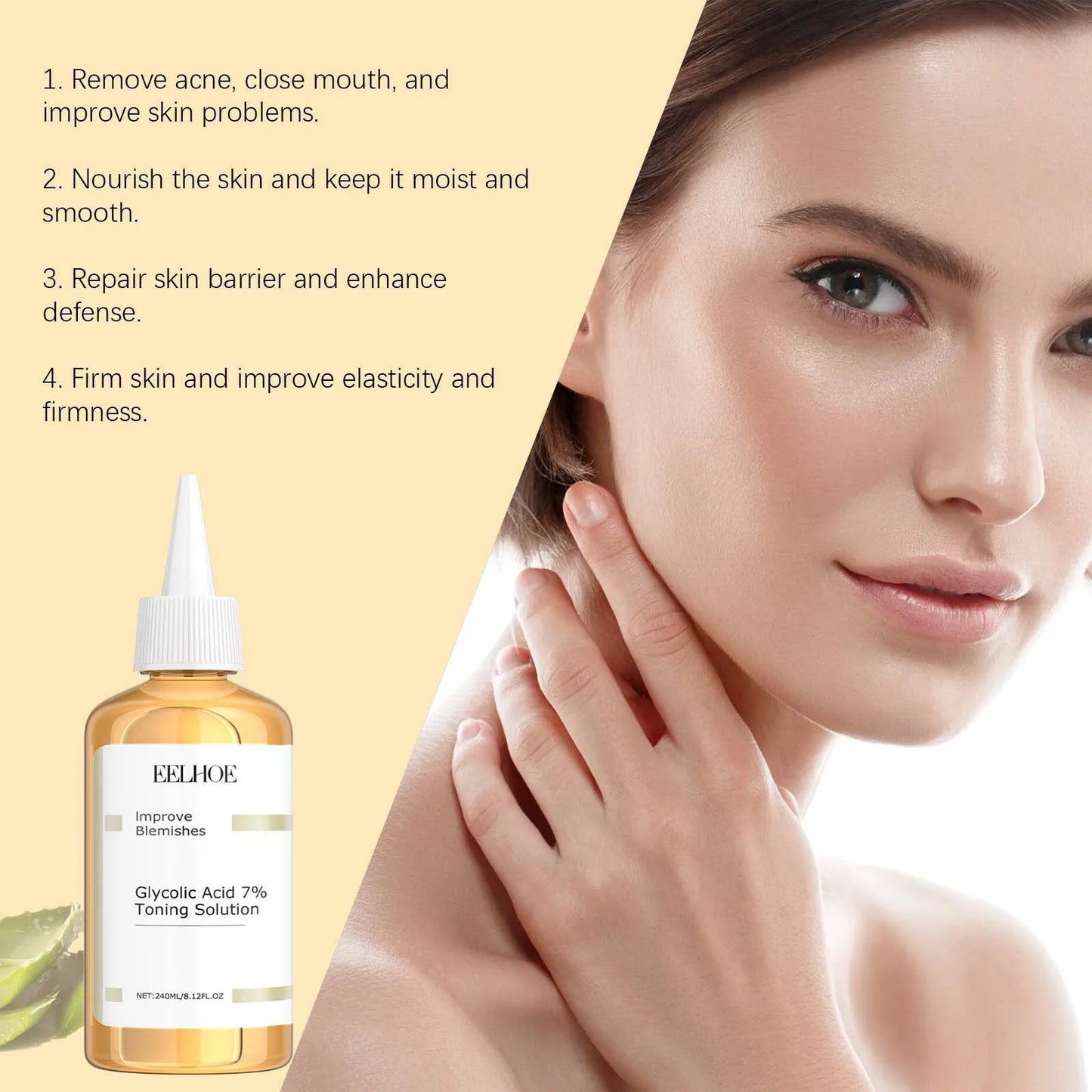 EELHOE Glycolic Acid Toner 7% – Firming & Oil Control (240ml)