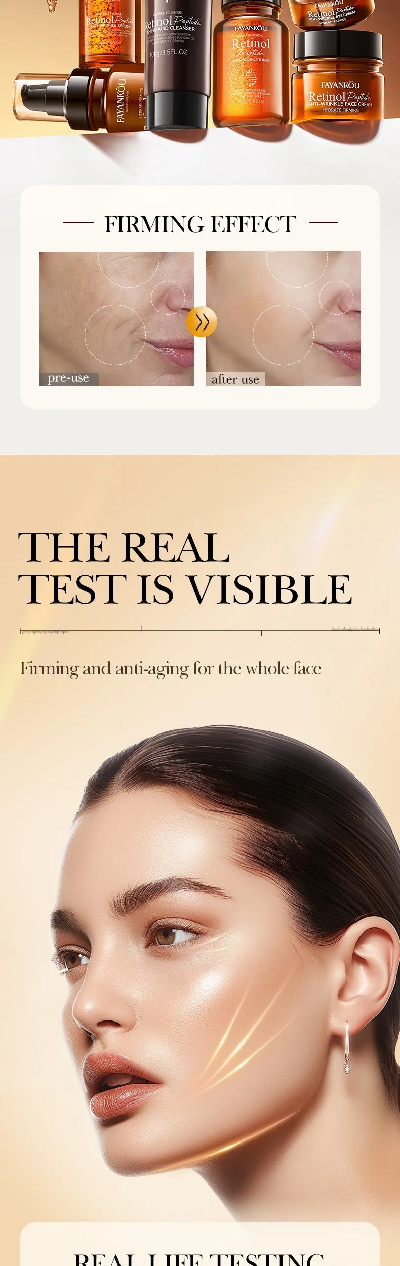 Retinol Peptide Skincare Set – Anti-Aging & Brightening Care