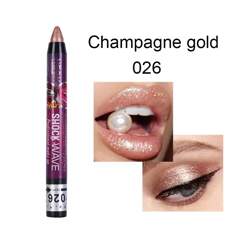 2-in-1 Eyeshadow & Lipstick Stick – Glitter & Matte