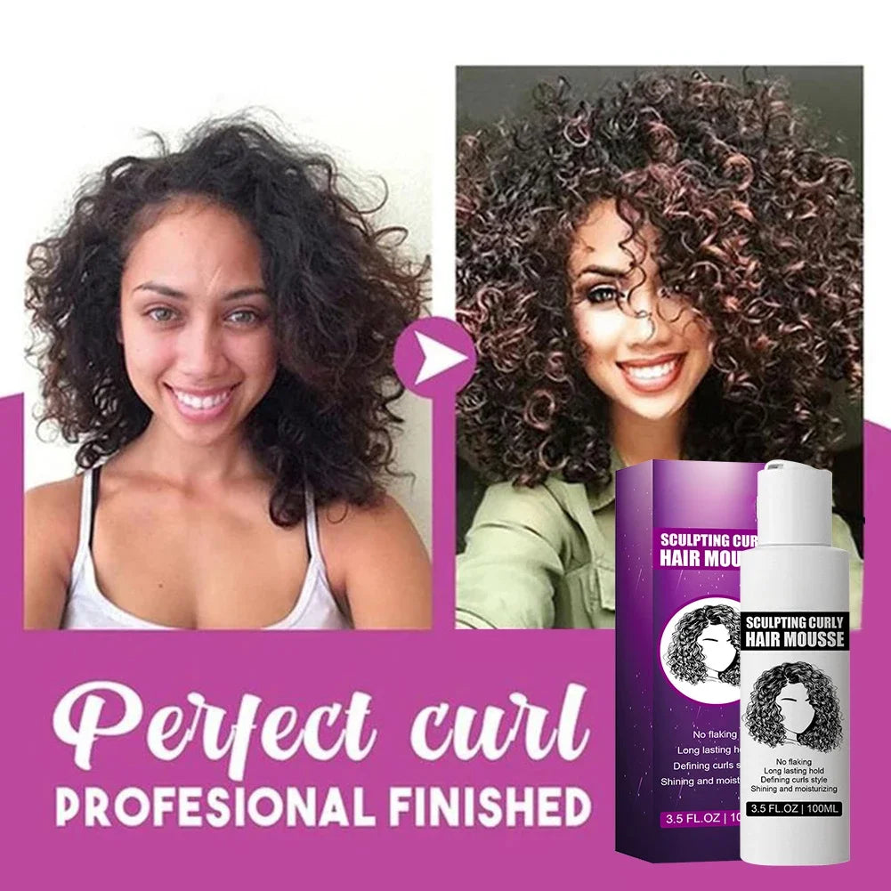 Curly Hair Mousse – Anti-Frizz, Defining Hold, 100ml