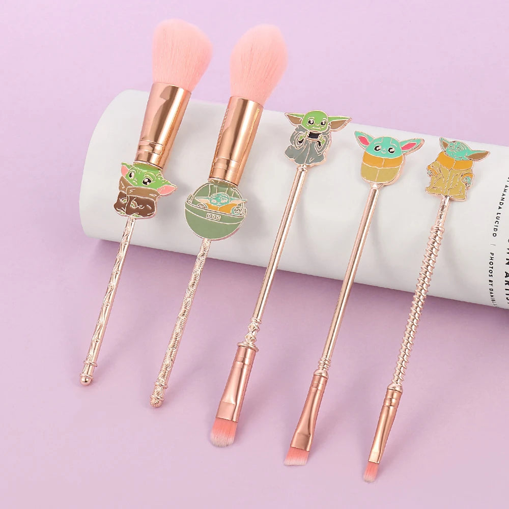 5PCS Star Wars Makeup Brush Set – Yoda Eyeshadow & Powder Brushes