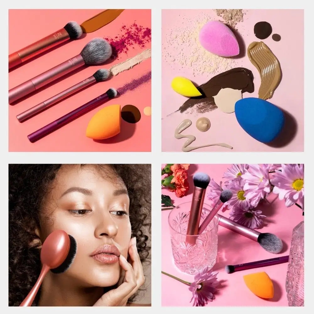 Real Techniques Professional Makeup Brushes Set Foundation Powder Contour Blush Concealer Eyeshadow Blending Cosmetic