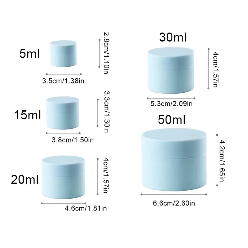 Empty Cosmetic Jars – Travel Containers for Creams & Lip Balm (5–50ml)