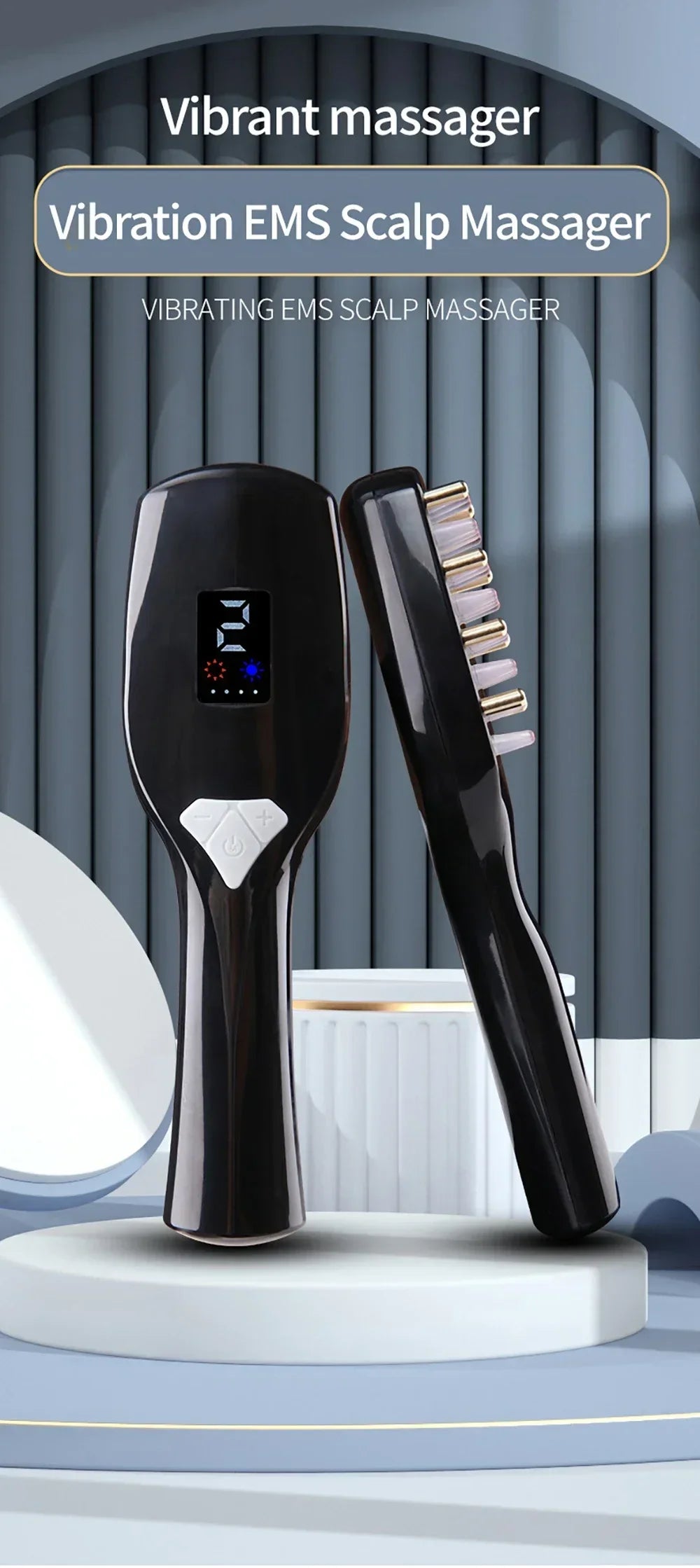 Electric Vibration Massage Comb – Hair Growth Therapy Tool
