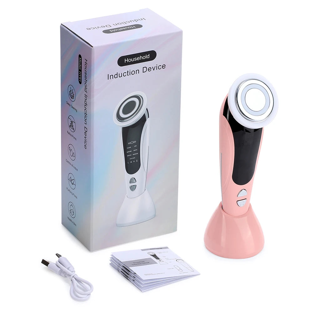 Multifunctional Facial Massager EMS Facial Beauty Massage Device Face Cleaning LED Skin Rejuvenation Lifting Tighten Care
