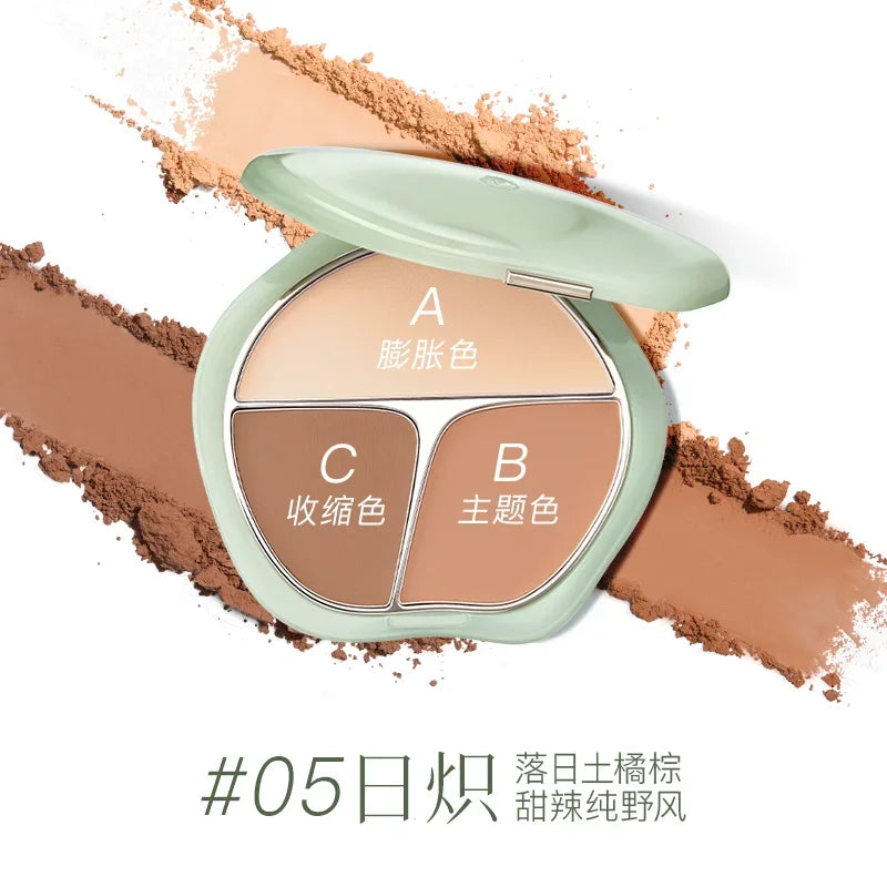 Caitang TIMAGE 3-Color Blush Palette – Highlight & Contour