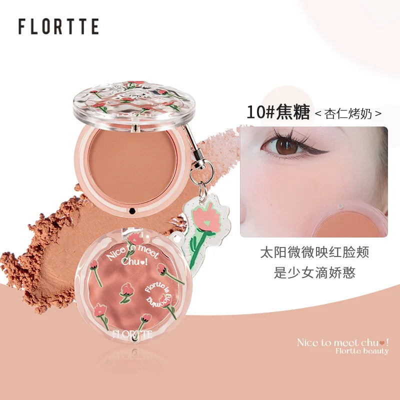 FLORTTE Make Up Blush Palette Korean Cosmetics First Kiss Blusher Long Lasting Fine Natural Highlighting Blushes