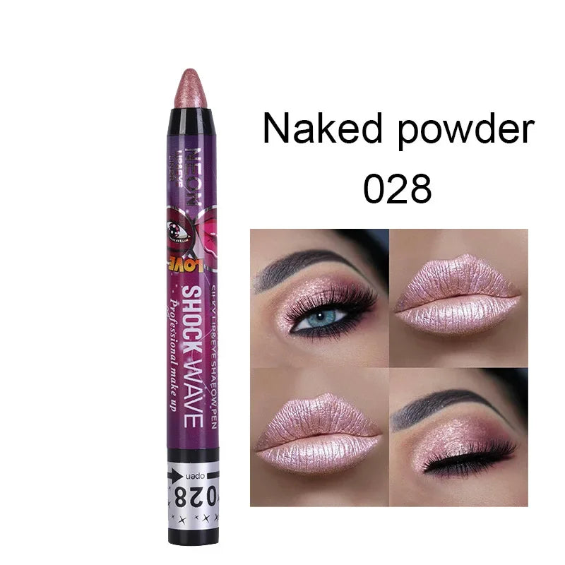 2-in-1 Eyeshadow & Lipstick Stick – Glitter & Matte