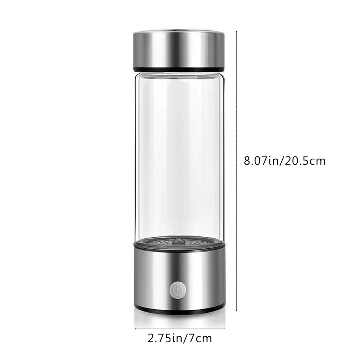 Hydrogen Water Bottle – Portable Rechargeable Glass Generator