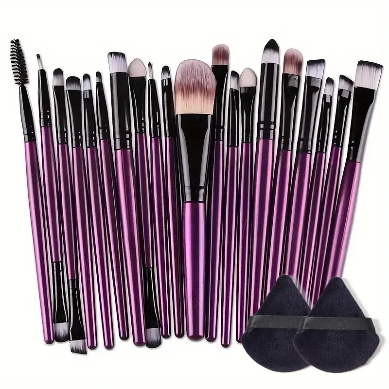Makeup Brush Set (8–20pcs) – Foundation & Eyeshadow