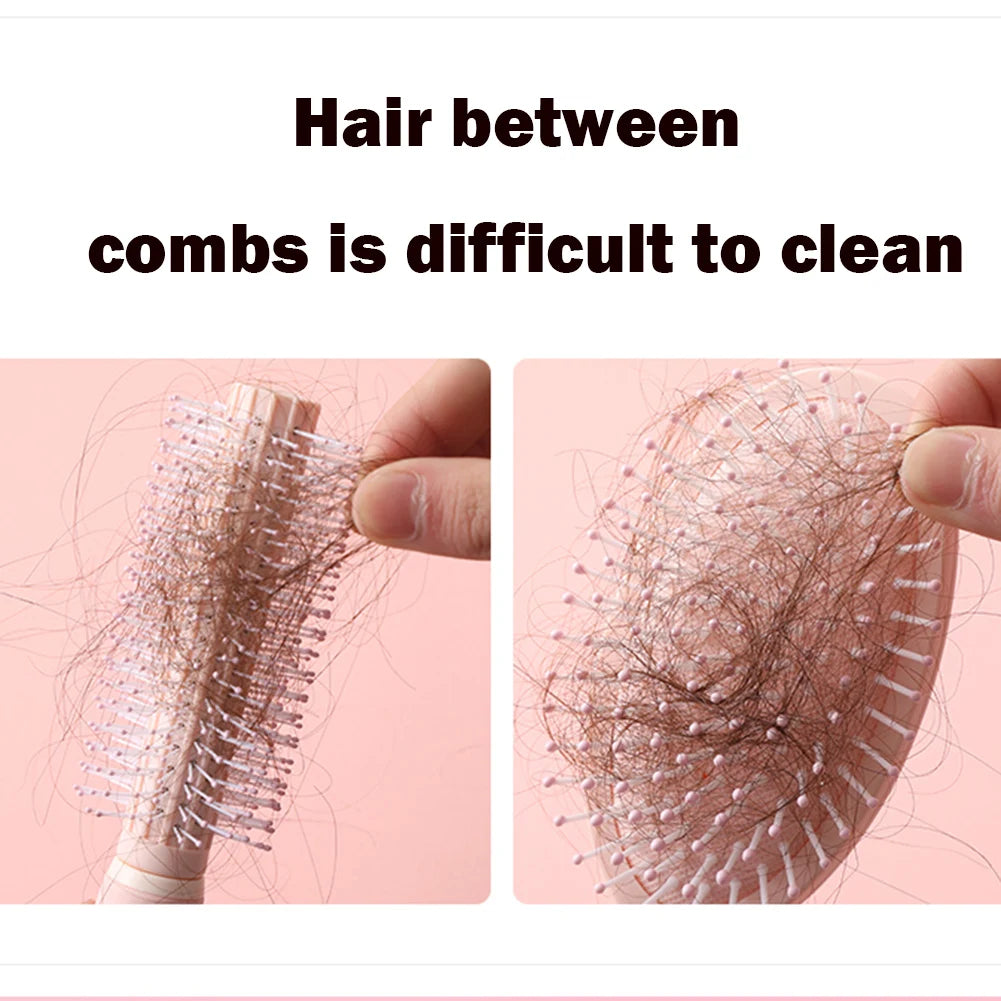 Metal Wire Hairbrush Cleaner – Wooden Handle Comb Rake