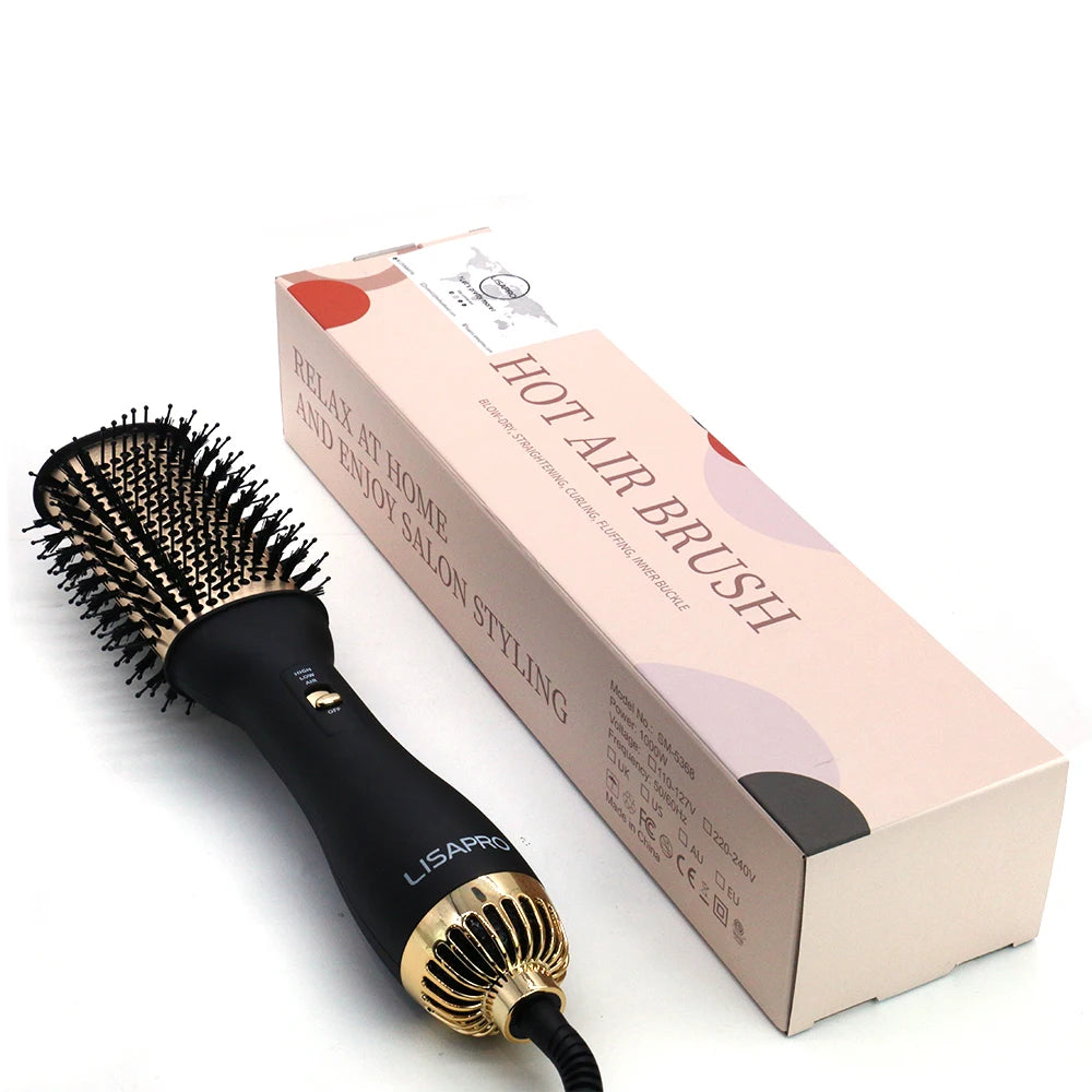 LISARPO Blowout Brush – Professional Hot Air Volumizer Styler